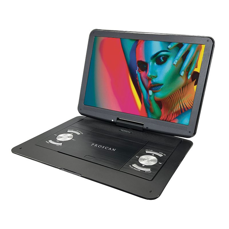 Proscan® Elite 13.3-In. Portable DVD Player with Swivel Screen, Headphones, and Remote, PDVD1332, Black, 4 of 9