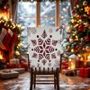 Unique Bargains Dining Chair Slipcovers Linen Beige Red Black 22.83"x19.29" 1 Pc - 2 of 4
