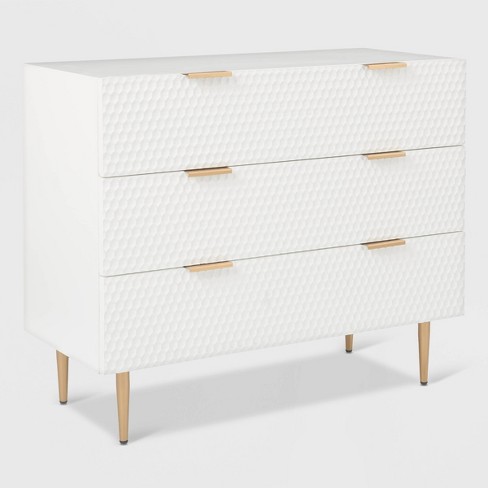 Jolie 3 Drawer Standard Dresser White, 4 Drawer White Dresser Target