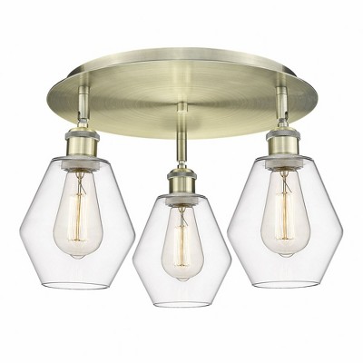 Cindyrella - 3 Light Flush Mount In Industrial Style-10 Inches Tall and 17.75 Inches Wide
