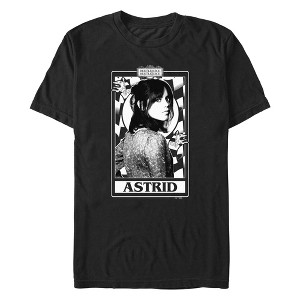 Men's Beetlejuice Beetlejuice Astrid Black and White Tarot Card T-Shirt - 1 of 4