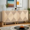 Hommoo Modern Sideboard Buffet, 59" Wood Storage Cabinet with Doors - 2 of 4