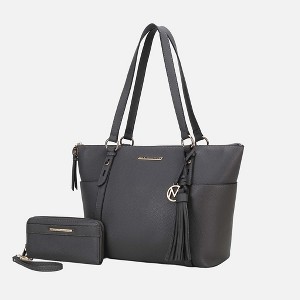 MKF Collection Gloria Vegan Leather Women’s Tote Bag with Wallet Set by Mia K - 1 of 4