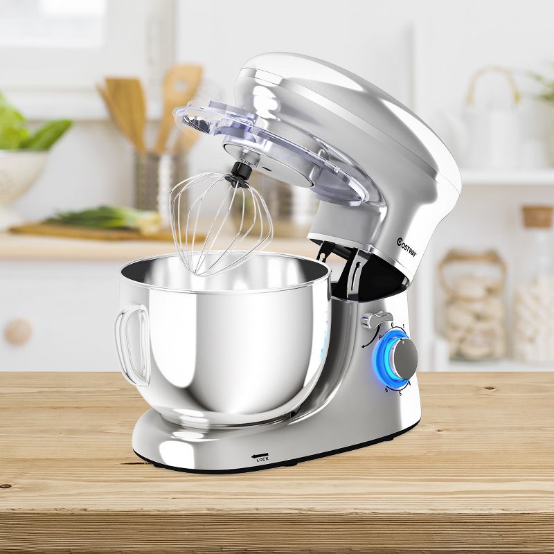 Tilt-Head Stand Mixer 7.5 Qt 6 Speed 660W with Dough Hook, Whisk & Beater, 1 of 11