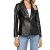 Women's Faux Leather Blazer - Fate - image 2 of 3