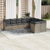 vidaXL Garden Sofa Set Grey PE Rattan Large Modular Garden Sofa Set - 2 of 4