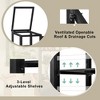 Whisen Portable Wood Mini Greenhouse with Movable Storage Box & Adjustable Shelves for Indoor Outdoor Balcony Use - 2 of 4