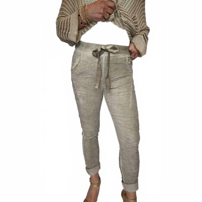 Women's Stonewash Drawstring Crinkle Joggers - Venti6
