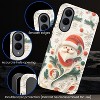 BONGEEK Case Compatible with Samsung Galaxy S25 Edge,Scratch Resistant Hybrid 2-Layer Hard Shell Bright Phone Case,Christmas Santa Green Leaves Cute - 3 of 4