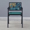 2 dining chairs, black, made of rubber wood solid wood, medieval style, armrest solid wood dining chair - 3 of 4
