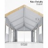 Windproof Carport Top Replacement Cover Heavy-Duty Garage Top Tent Shelter Tarp Waterproof & UV Protected (Top Cover ONLY, Frame Not Included) - 3 of 4
