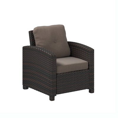Miles Wicker Club Chair - Mocha - Balkene Home