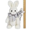 Bearington Skip and Hop White Gray Plush Stuffed Animal Bunny Rabbit, 14 inches - 3 of 3