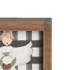 C&F Home Black Check Angel Wooden Sitter Christmas Table Centerpiece - 3 of 3