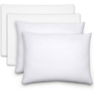Toddler Pillow with Cotton Pillowcase, 13"x18", Kids Pillow for Sleeping by Comfy Cubs - 2 Pack - 1 of 4