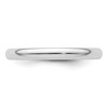 Black Bow Jewelry 2.5mm to 6mm Platinum Standard Weight Polished Domed Comfort Fit Band - 3 of 4