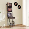 VEVOR Record Player Stand, 5 Tiers Tall Vinyl Record with Charging Station & USB Ports, Holds up to 200 Albums, Turntable Stand, Black - 2 of 4