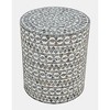 Jofran,Global Archive Small Terrazzo Handcrafted Capiz Shell Accent Table- Brown Color - 2 of 4