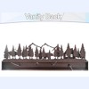 5 Star Super Deals Rustic Bathroom Vanity Light Fixture w/ Wildlife Silhouette Frosted Glass Globes and Bronze Finish - Perfect Cabin and Lodge Decor - 2 of 3