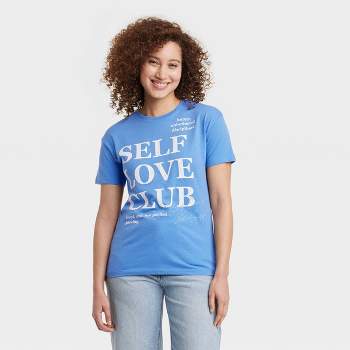 Women's Self Love Club Short Sleeve Graphic T-Shirt - Blue