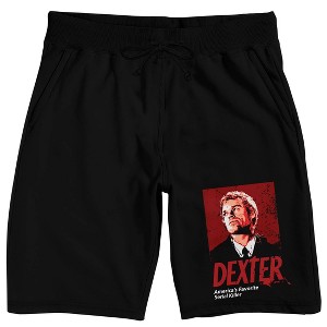 Dexter America's Favorite Serial Killer Men's Black Lounge Shorts - 1 of 4