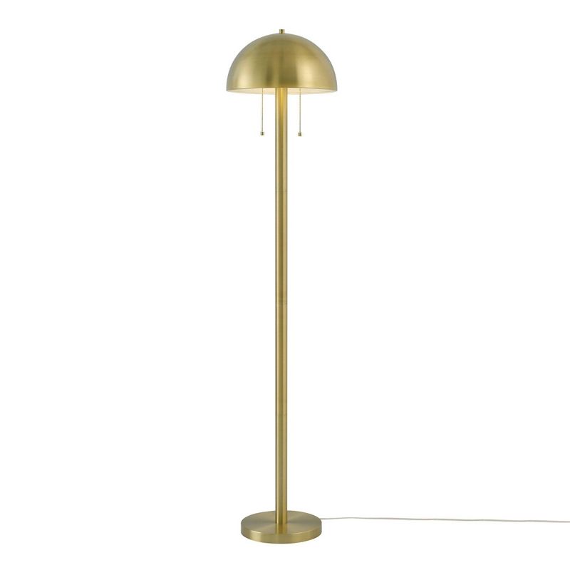 60&#34; Novogratz X Globe Haydel 2-Light Matte Brass Floor Lamp - Globe Electric, 5 of 10
