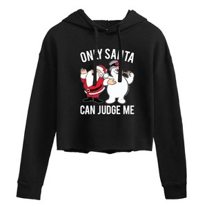 Women's - Frosty The Snowman - Christmas Cropped Graphic Hoodie - 1 of 4
