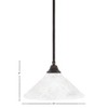 Toltec Lighting Any 1 - Light Pendant in  Dark Granite with 16" Italian Bubble Shade - 2 of 2
