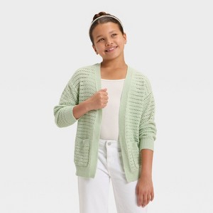 Girls' Pointelle Cardigan - Cat & Jack™ - 1 of 3