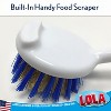 Lola Products Pro Pot N' Pan Brush, Abrasive Cleaning, Poly & Brass Wire Bristles, Comfort Rubber Grip, Use for Caked-On & Baked-On Messes, 6 Pack - 3 of 4