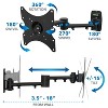 Mount-It! TV Wall Mount Bracket, Quick Release, Full Motion Swing Out Tilt Swivel, Articulating Arm Fits 13" to 42" Flat Screens and Monitors, Black - 4 of 4