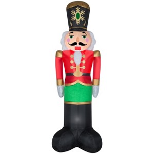 Gemmy Christmas Airblown Inflatable Mixed Media Luxe Nutcracker, 8 ft Tall, Multi - 1 of 3