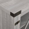 Clarabelle Farmhouse Glass Barn Door TV Stand for TVs up to 65": Adjustable Shelves, Cable Management - Saracina Home - 4 of 4