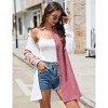 BLUEMING Womens Button Down Dress Corduroy Long Shaket Block Collar Neck Coat Corduroy Long Jackets - 3 of 4