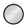 FONTOI 19.7" Circle Wall Mirror with Wooden Frame and Walnut Finish Contemporary Wall Decor for Living Room Dining Room Entryway or Office, Brown - 3 of 4