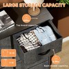 DOMETOUR Drawer Dresser for Bedroom, Fabric Storage Tower Tall Chest Organizer, Storage Cabinet Unit Bins Living Room Entryway Closet-Gray - 3 of 4