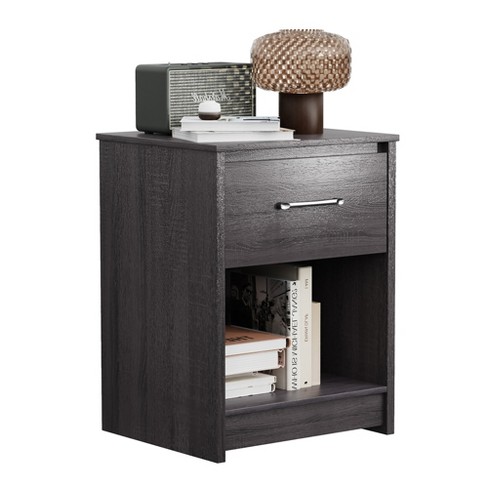 Tangkula Wooden End Table Nightstand W/storage Shelf And Drawer For Livng  Room Rustic Brown : Target