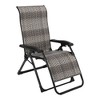 Rattan Foldable Lounge Chair, Outdoor Patio Adjustable Chair with Widened Armrest & Locking System, for Poolside Backyard Garden Balcony - 2 of 4