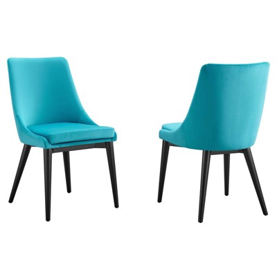 Set of 2 Viscount Accent Performance Velvet Dining Chairs - Modway