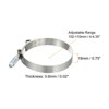 Unique Bargains 304 Stainless Steel T-Bolt Connecting Hose Clamps 2 Pcs - 2 of 4