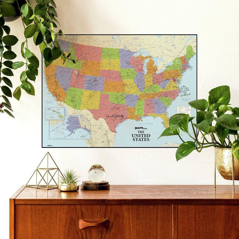 Dry Erase US Map Peel and Stick Giant Wall Decal - RoomMates, 3 of 6