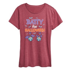 Women's - Dr. Seuss - Batty For Halloween Thing 1 and Thing 2 Short Sleeve Graphic T-Shirt - 1 of 4