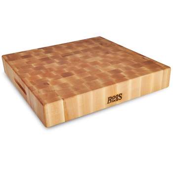 John Boos Small Walnut Wood Cutting Board For Kitchen, 12 Inches X 12  Inches, 1.5 Inches Thick Edge Grain Square Boos Block With Wooden Bun Feet  : Target