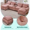 MOONMISS 125" U Shaped Sectional Sofa , Modular Chenille Cloud Couch with Storage Console, Cup Holders for Apartment, Office,Living Room - 3 of 4