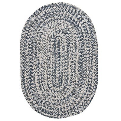 Colonial Mills Howell Tweed Braided Rug, Lake Blue 5x8, Oval Shape