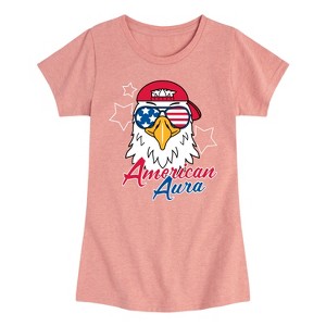 Girls' - Instant Message - American Aura Eagle Fitted Short Sleeve Graphic T-Shirt - 1 of 4