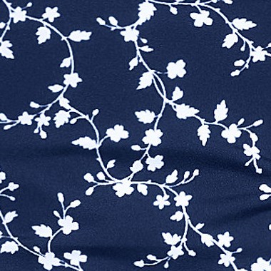 navy/white flowering vine