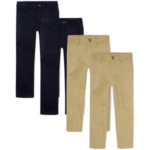 The Children's Place Boys Uniform Stretch Straight Chino Pants 4-Pack - 1 of 4