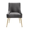 TOV Furniture Beatrix Pleated Velvet Upholstered Dining Chair - 3 of 4