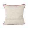 Saro Lifestyle Holly Wreath w/ Bells Pillow - Poly Filled, 16" Square, Multi - 2 of 3